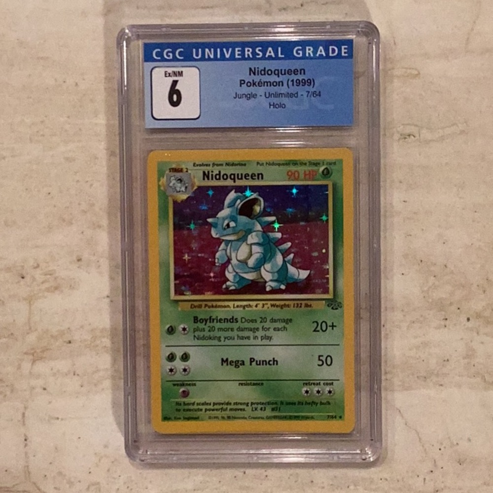 Nidoqueen 1999 Pokemon Holo 7/64 Jungle CGC 6 Graded Card - Picture 2 of 8